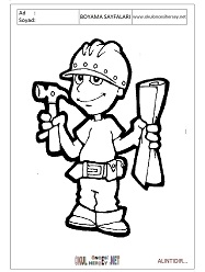 Mühendis boyama sayfaları